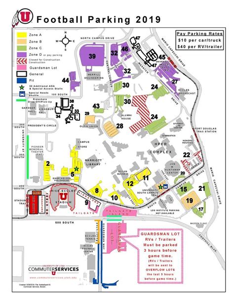 PARKING: Utah Utes vs. Arizona State Sun Devils, Rice Eccles Stadium Parking Lots, Salt Lake ...