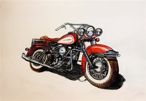 Harley Davidson Motorcycles Drawings