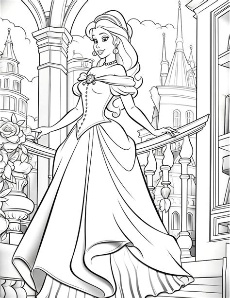 Disney Princesses Coloring Page