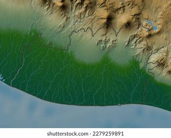 Escuintla Department Guatemala Colored Elevation Map Stock Illustration ...