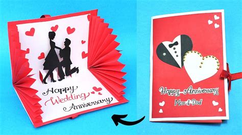 Beautiful Anniversary Card Idea| Handmade Greetings Card for Parents ...