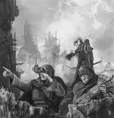 ArtStation - Stalking the Imperial Guard, Samuel Allan Warhammer Armies, Warhammer 40k Memes ...