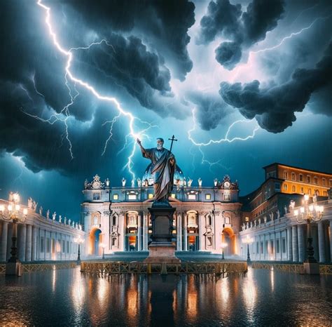 Heavenly Sign or Mere Coincidence? The Mystifying Lightning Strike on St. Peter’s Statue | by ...