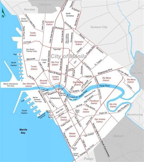 Map of manila city - Map of manila city philippines (Philippines)