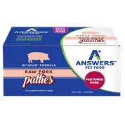 Answers Raw Detailed Pork Patties 4# – Thomas Tails – Crystal Lake Natural Dog and Cat Food
