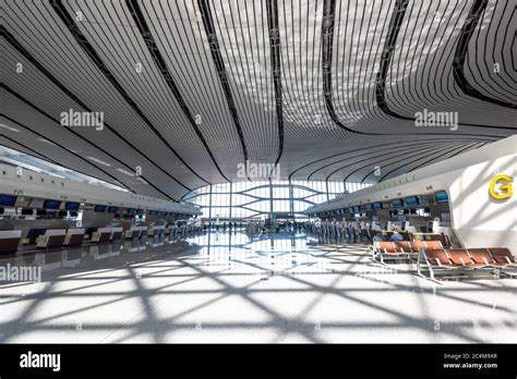 The interior of Beijing Daxing International Airport which put into ...