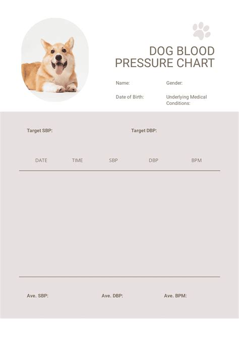 Dog Blood Pressure Chart in PDF - Download | Template.net