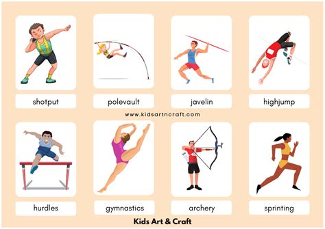 Sports Flashcards for Kids – Free Printables - Kids Art & Craft