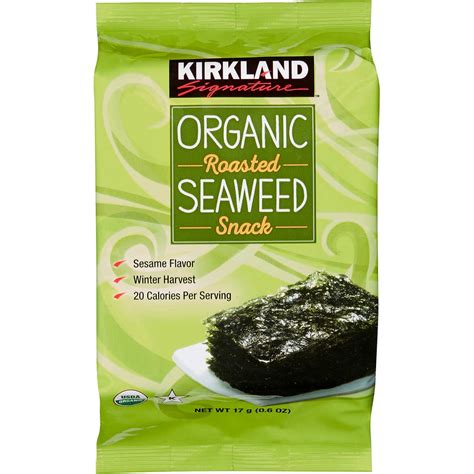 KS Organic Roasted Seaweed Snack, Sesame, 0.60 oz, 10 ct - Walmart.com