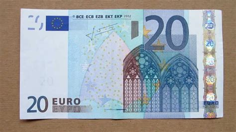 20 Euro Banknote (Dvadeset Eura / 2002), Face & Reverse - YouTube