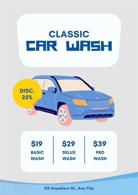 Hand Car Wash Flyer