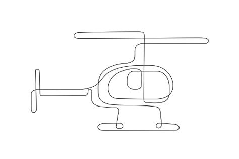 Helicopter Line Art Stock Illustration - Download Image Now - Abstract ...