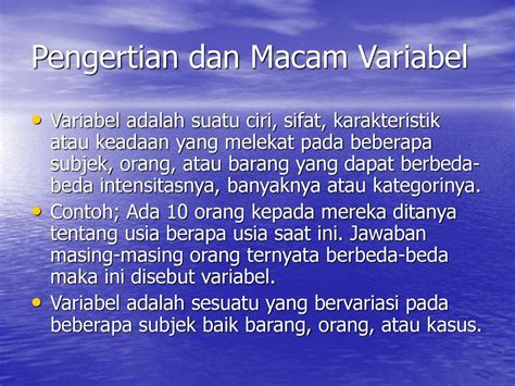 MENENTUKAN VARIABEL PENELITIAN - ppt download