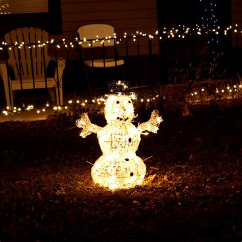 Snowman White Christmas Lights – Photos Public Domain