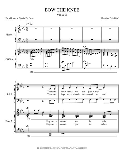 BOW THE KNEE Sheet music for Piano (SATB) | Musescore.com