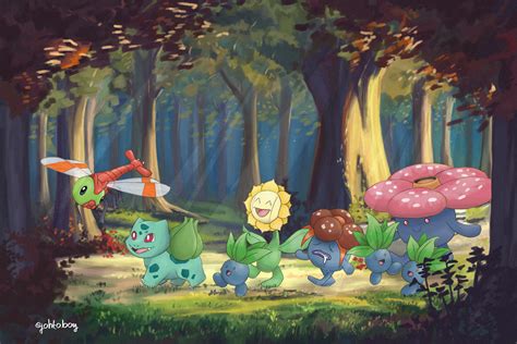 ArtStation - Pokémon fan art - Forest friends