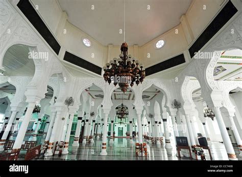 Indonesia, Sumatra, Banda Aceh, inside the Baiturrahman Grand Mosque (Mesjid Raya Baiturrahman ...