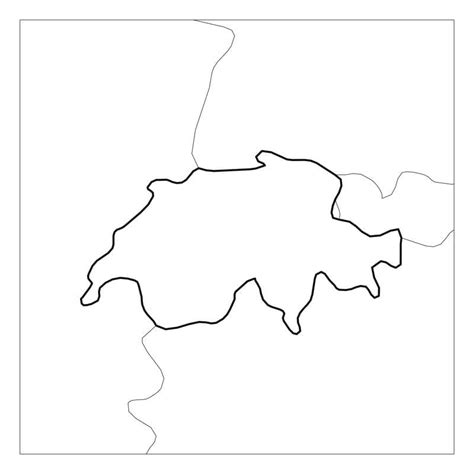 Printable Switzerland Map Black Thick Outline – Free download and print ...