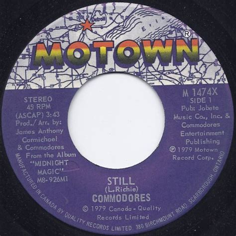 CKSO AM, FM & TV | Record Labels (45 RPM) | Still - Commodores