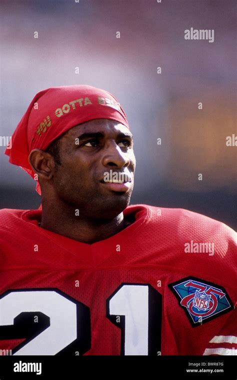 Deion Sanders competing for the San Francisco 49ers in1994 Stock Photo ...