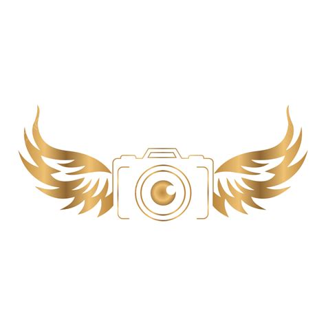 Logo De Caméra Aile Photographie Dorée PNG , Logo De Caméra De Photographie, Appareil Photo Doré ...