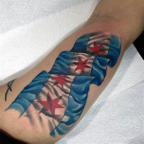 50 Crazy Chicago Flag Tattoo Designs for Men [2023 Guide]