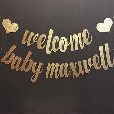 Custom baby shower banners welcome baby banner baby shower | Etsy ...