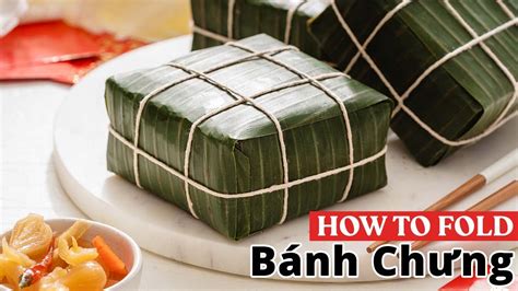 How to fold Banh Chung (Vietnamese Sticky Rice Cake) - YouTube