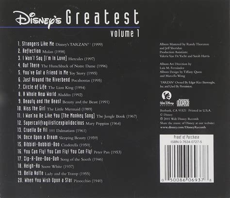 Release “Disney's Greatest, Volume 1” by Various Artists - Cover art - MusicBrainz