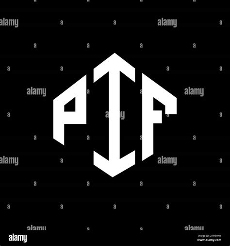 PIF letter logo design with polygon shape. PIF polygon and cube shape ...