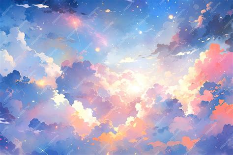 Free AI Image | Anime style clouds