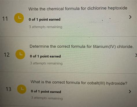 Solved: Write The Chemical Formula For Dichlorine Heptoxid... | Chegg.com