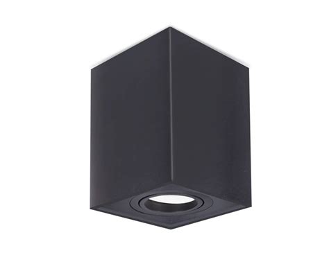 Surface GU10 Round/Square Surface Mounted Ceiling Downlights Gimbal Square Black | Catch.com.au