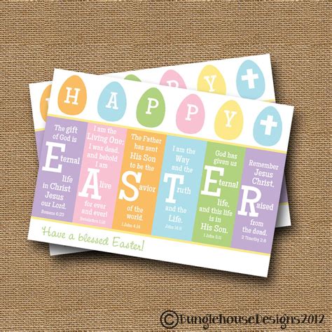 Scripture Easter Card Printable Easter Card DIY PRINTABLE - Etsy