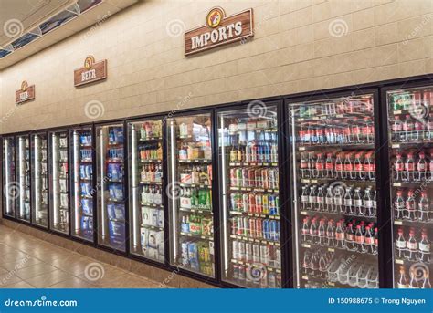 Wide Selection of Sugar, Energy and Alcohol Drinks at American Convenience Store Editorial Image ...