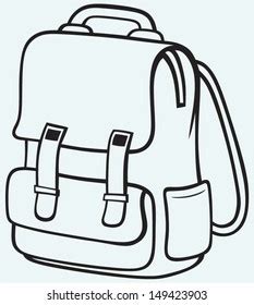 School Bag Clip Art Black And White