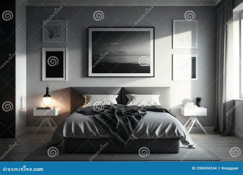 Modern Bedroom Design Ai Generated Stock Illustration - Illustration of ...