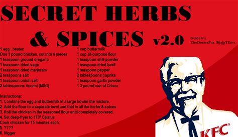 /ck/ - Essentials Archive: KFC's Secret Herbs & Spices