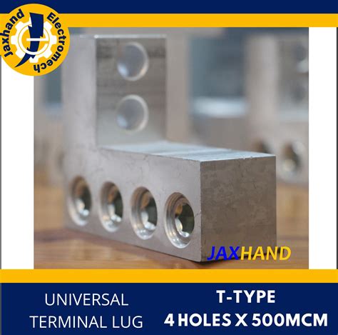 UNIVERSAL TERMINAL LUG T-TYPE 4 HOLES X 500MCM 250mm2 PER HOLE ALUMINUM ...