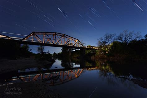 Blanco River Trestle at Night - San Marcos Photos