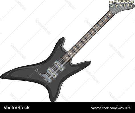 Electric guitar icon cartoon style Royalty Free Vector Image