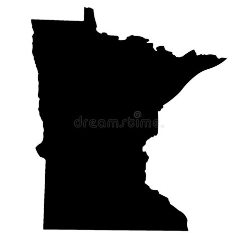 Minnesota Map Silhouette Vector Illustartion Stock Vector ...