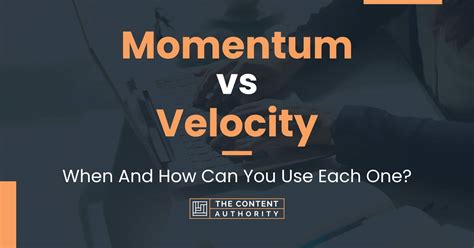 Momentum vs Velocity: When And How Can You Use Each One?