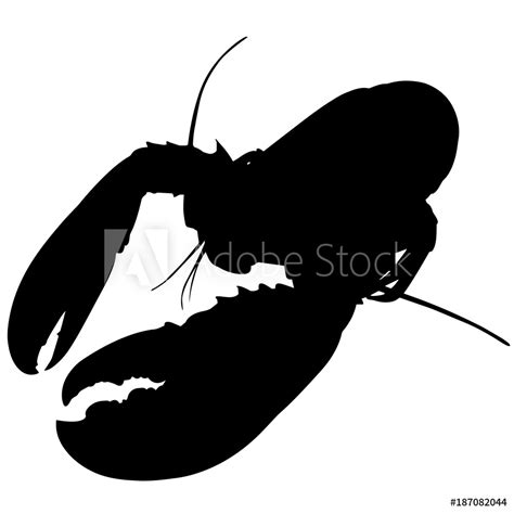 Lobster Silhouette Vector at Vectorified.com | Collection of Lobster ...