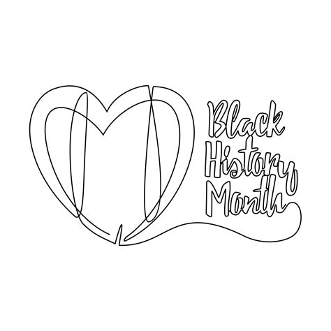 One continuous line drawing of black history month with white background. black history month ...