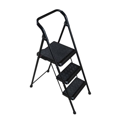 Shop Werner 3-Step Black Steel Step Stool at Lowes.com