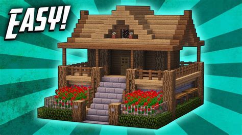 Minecraft: How To Build A Survival Starter House Tutorial (#7) | Minecraft small house, Easy ...