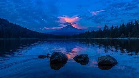 2560x1440 Lake Blue Sky Sunset 4k 1440P Resolution ,HD 4k Wallpapers ...