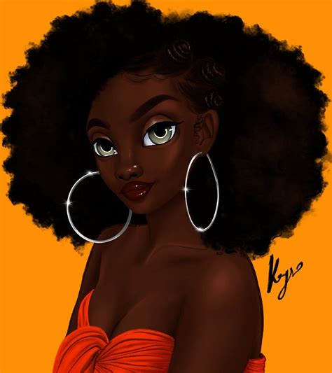 Afro Woman Happy Face Cartoon Cute Png | The Best Porn Website