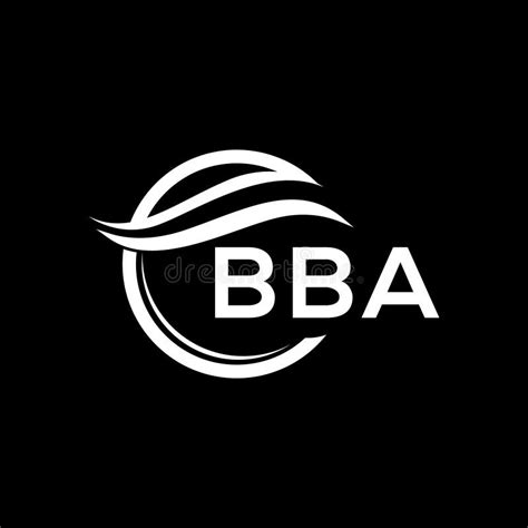 BBA Letter Logo Design on Black Background. BBA Creative Circle Letter Logo Concept. BBA Letter ...